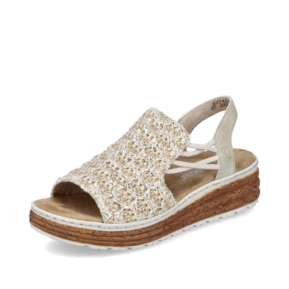 Rieker Sandal Beige, beige silver cliff, 7.5 UK