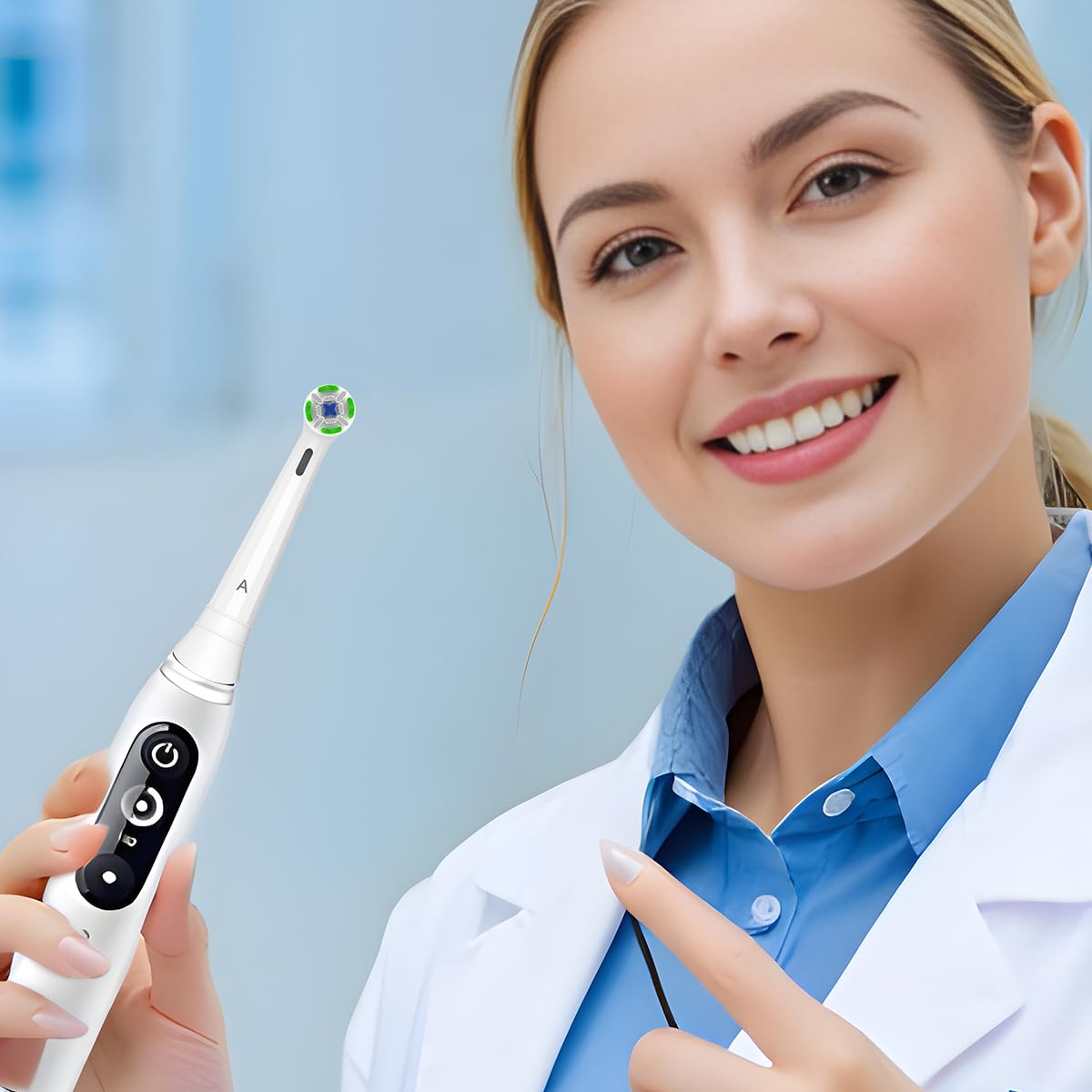Brossette Compatible avec Oral-b iO Brosse, Brossette de Rechange Pour iO 2 3 4 5 6 7 8 9 10 Brosse à Dents Electrique 8 Noir