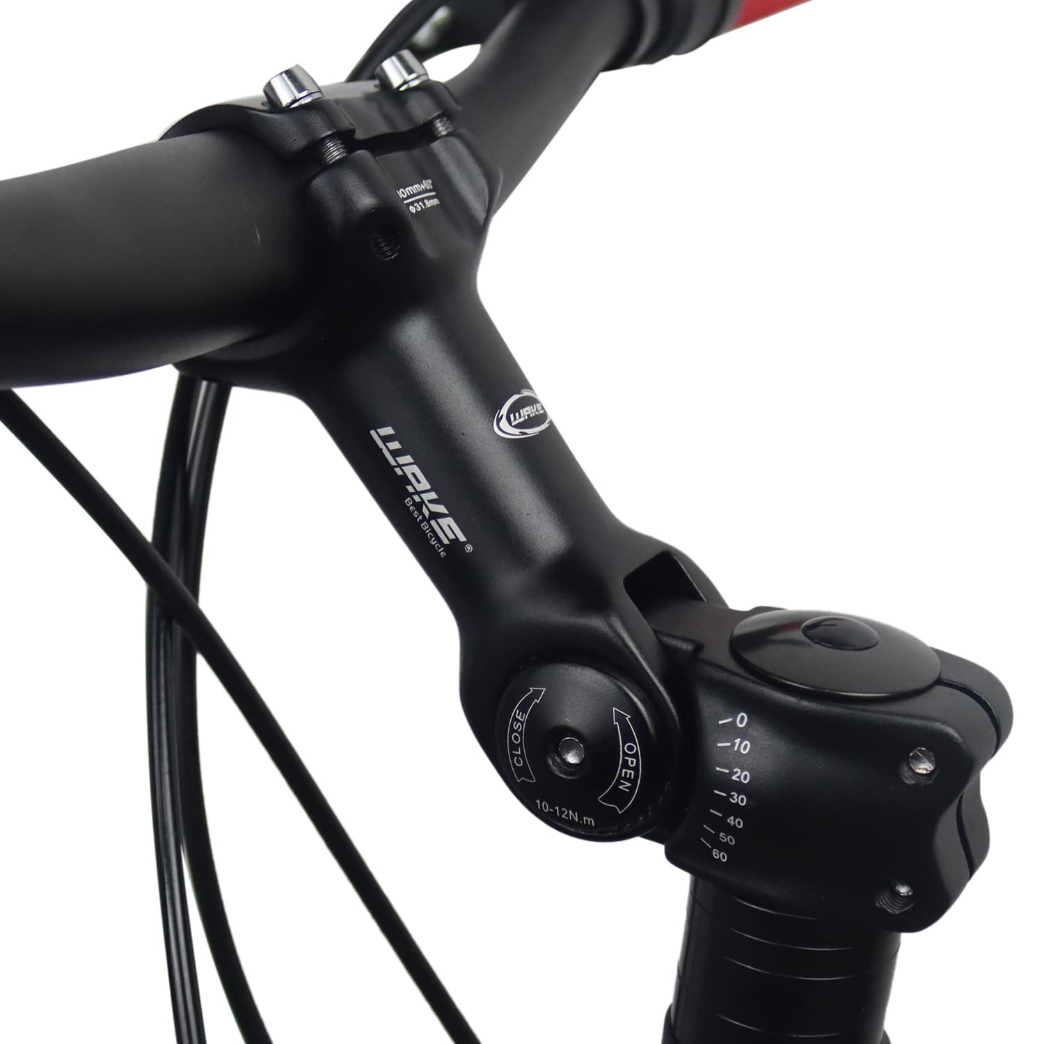 Attacco Manubrio MTB 31.8mm/25.4mm Attacco Manubrio Bici da Corsa 90mm/110mm/130mm Forcella Prolunga Extender 0~60 Gradi Regolabile