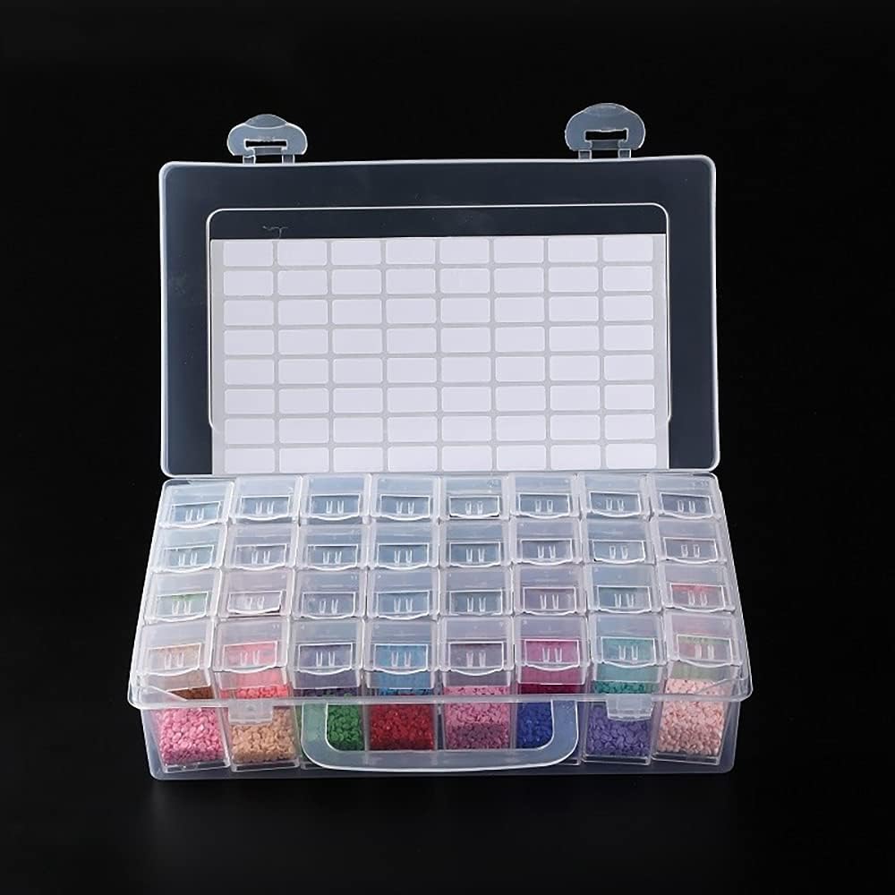 SanerDirect 84 Grids Diamond Painting Storage Container, Beads