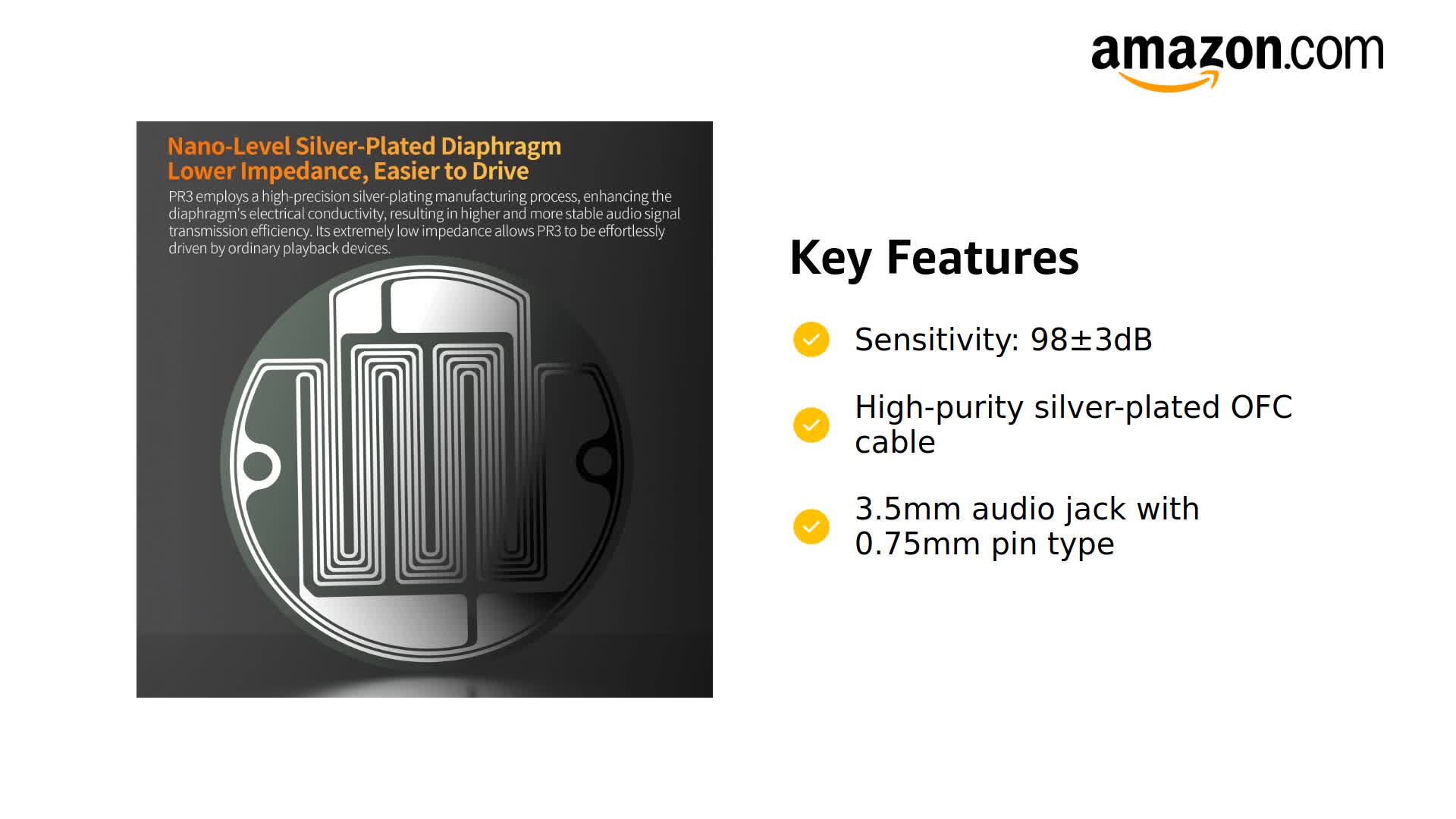 Amazon.com: Kinboofi KZ PR3 IEM Headphonen, in Ear Monitor