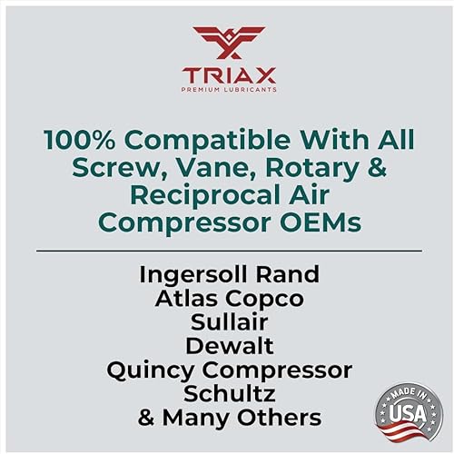Miniatura 5 de TRIAX Kompressor MV ISO 46, Multi Vis, aceite de compresor de aire sintético completo, no detergente, giratorio, paleta, tornillo, recíproco, alta
