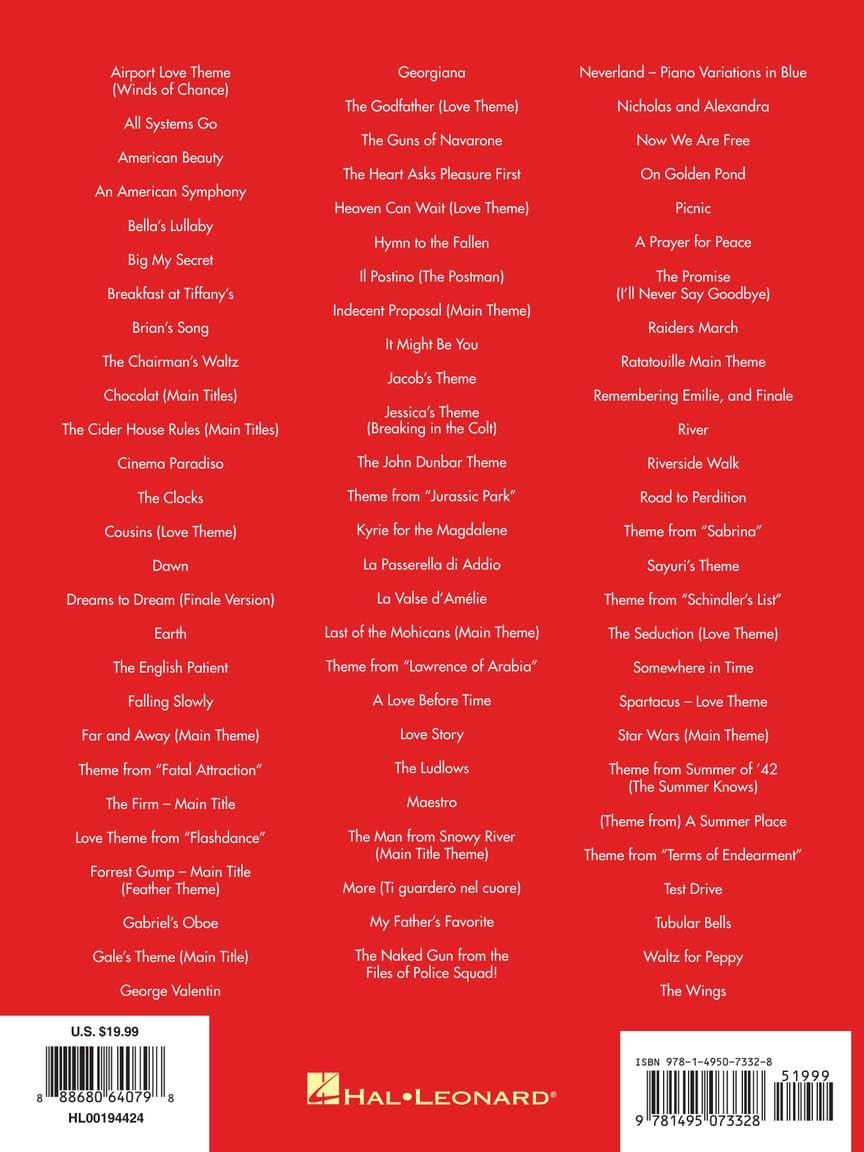 The best movie themes ever piano: Piano Solo