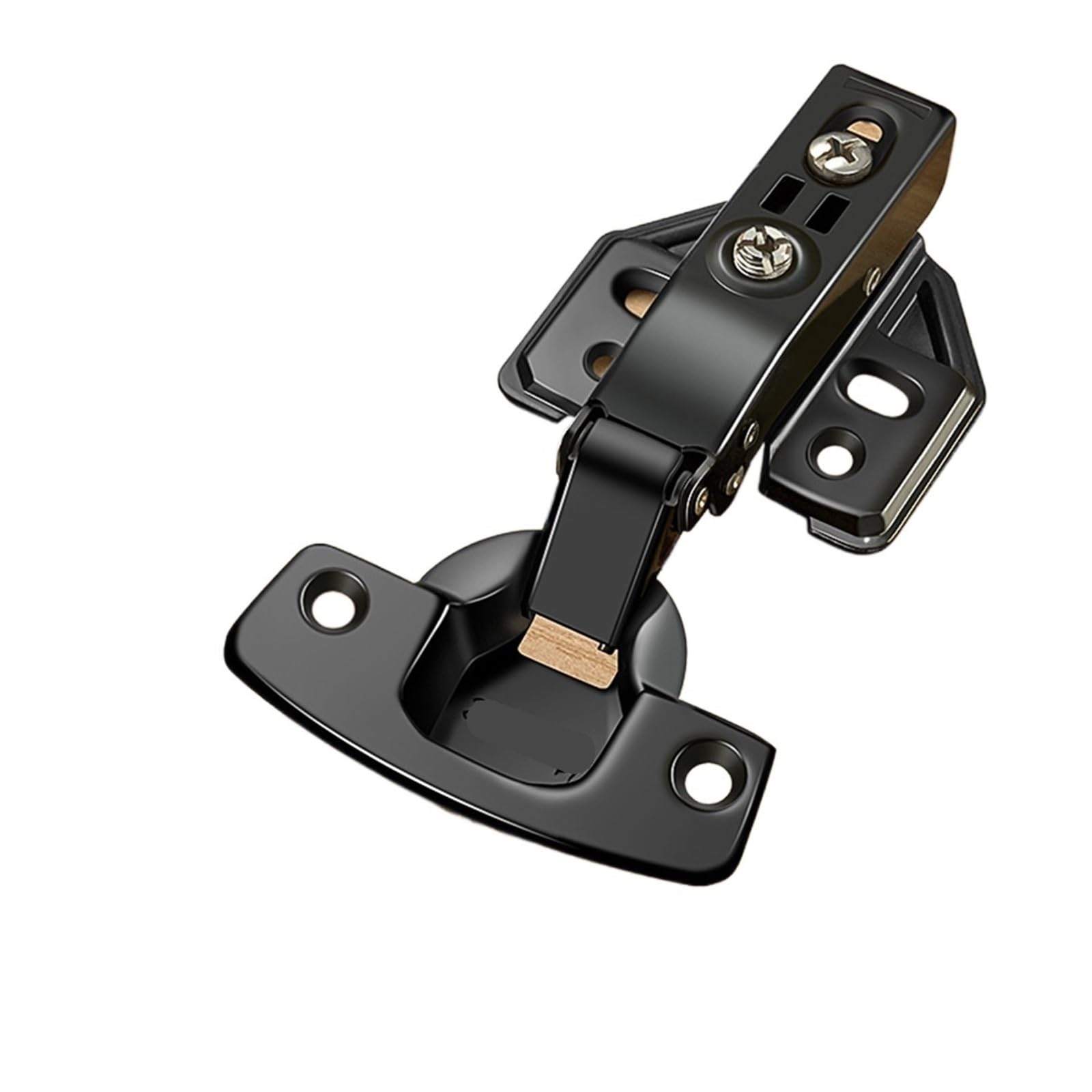 Kgdchyiplj Black-Full Overlay 95 Degree Soft Close Stainless Steel Hinges Cupboard Wardrobe Hardware(Black-Full Overlay)