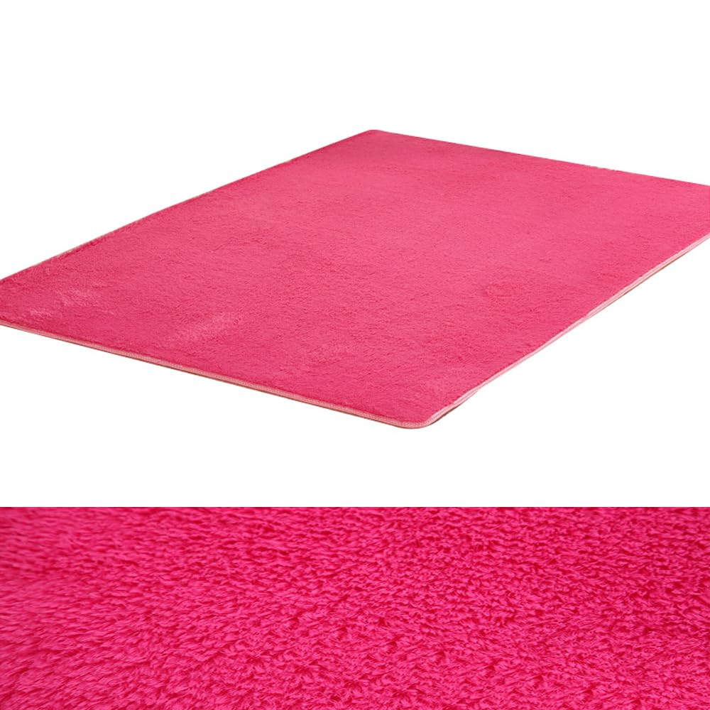 Ultra Soft Indoor Modern Area Rugs Fluffy Non-Slip Floor Square Carpets Silky Mat for Living Room Bedroom Exercise