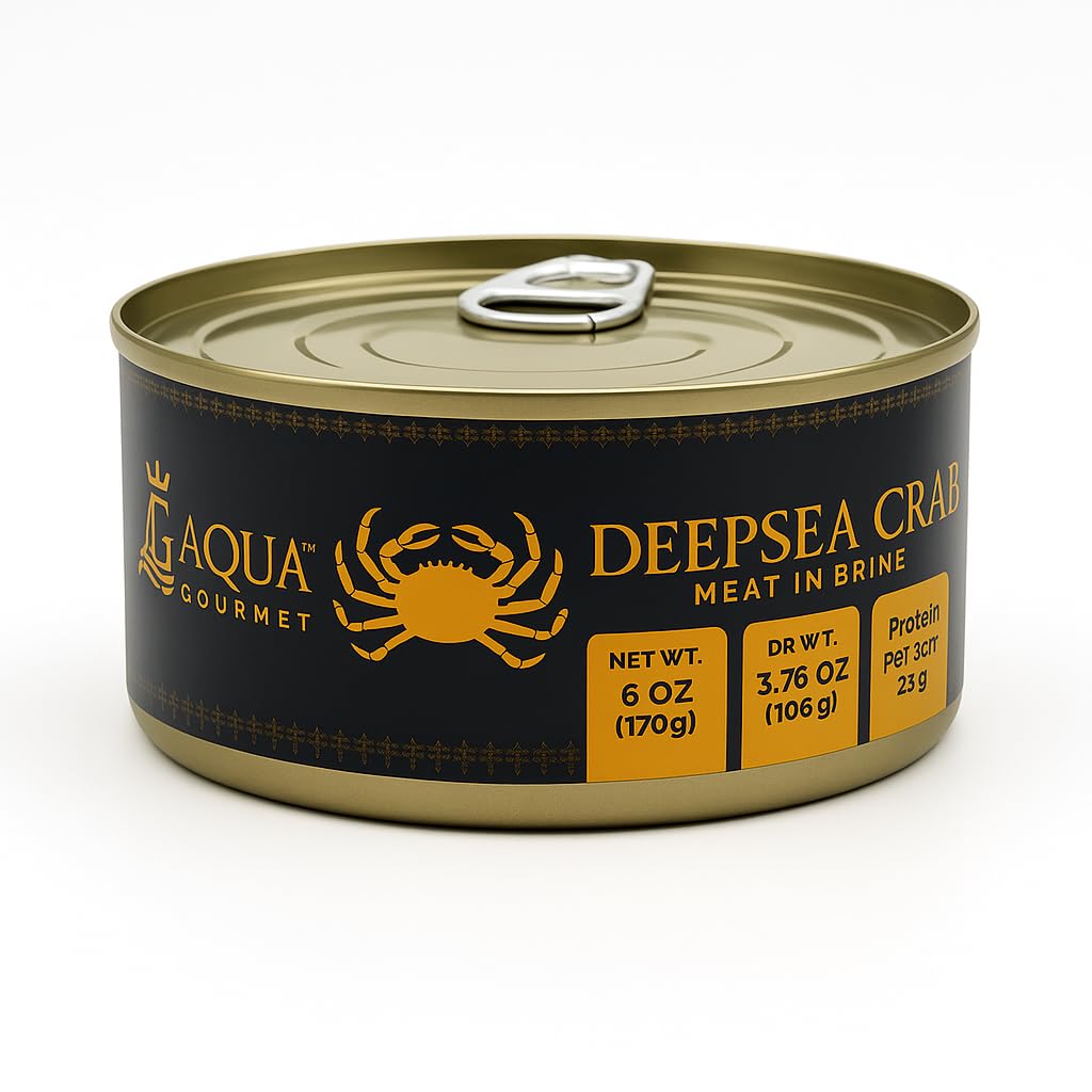 Aqua Gourmet - Canned Premium Deepsea Crab Meat in Brine, 6 oz Cans