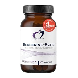 Designs for Health Berberine Evail - Enhanced Absorption Berberine Supplement for Metabolism & Healthy Lifestyle Support - Non-GMO (60 Servings) - Amazon product rated Grade A