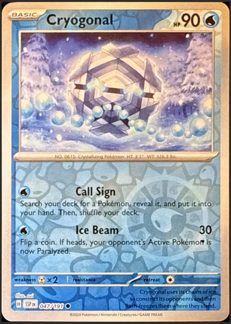 Amazon.com: Cryogonal - 047/191 - Reverse Holo - Surging Sparks - NM/M :  Toys & Games