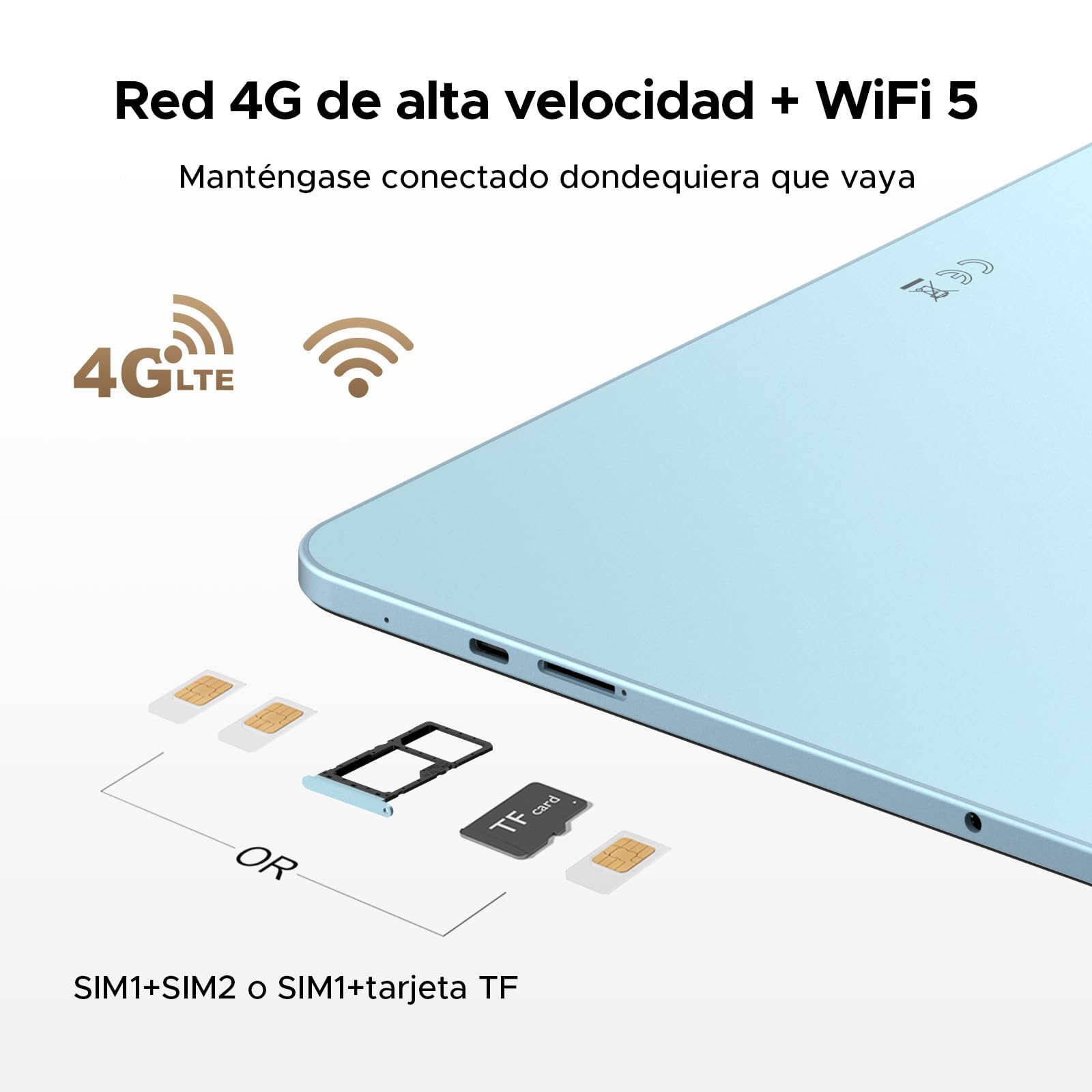 P13 Pro Tablet 13 Pulgadas 120Hz Android 16, 48GB RAM + 256GB ROM(TF 2TB), Tablet con Teclado y Lapiz, T7280 Octa-Core, 12000mAh/18W, 16MP+8MP, Gemini AI, Widevine L1, Face ID, Dual SIM 4G, Azul