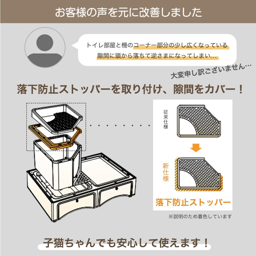 Amazon | タンスのゲン キャットケージ 2段 幅82cm トイレ一体型 猫