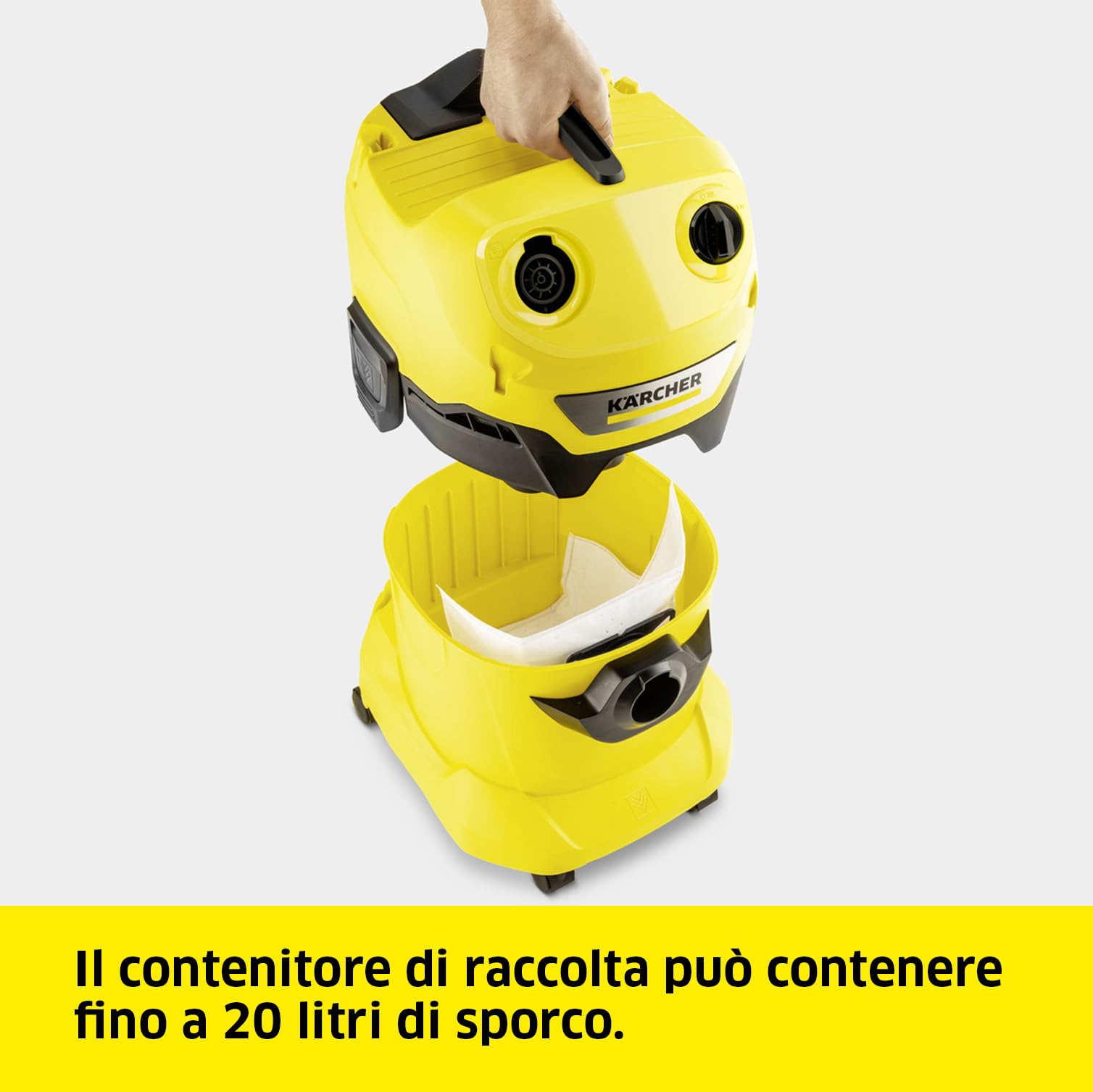 KÄRCHER WD 4 V-20/5/22 Aspiratore Solidi Liquidi 1000 W 20 l 2,2 m Soffiante