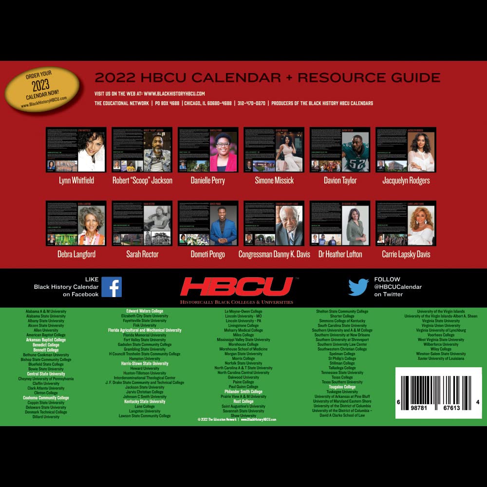 Amazon.com: 2022 HBCU Calendar + Resource Guide : Office Products