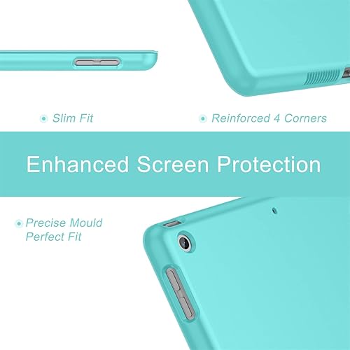 Miniatura 4 de Soke Funda para iPad de 9 generación 2021, iPad de 8 generación 2020, iPad de 7 generación 2019, soporte delgado y triple pliegue + encendido