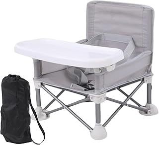 Baby Booster Seat with Tray | Baby Folding Dining Chair with Travel Bag | Portable Toddler Camping Chair | Travel Compact highchair for Outdoor Camping Picnic