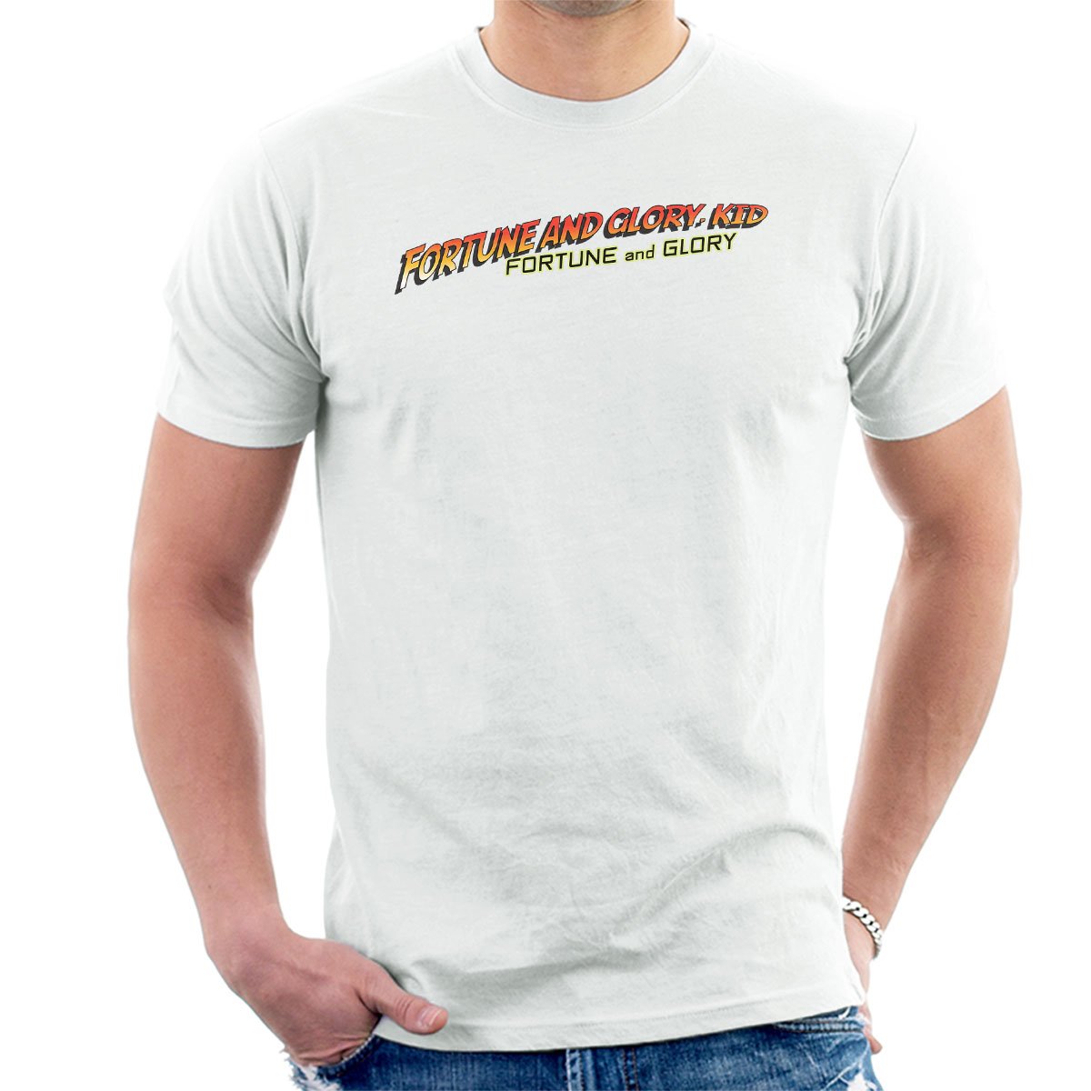 Cloud City 7 Boys White Fortune And Glory Kid Indiana Jones And The Temple Of Doom Men's T-Shirt
