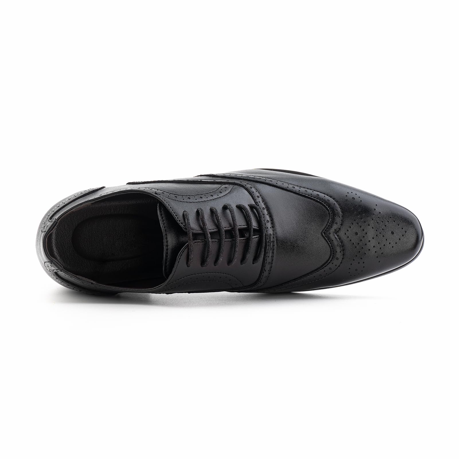 Hitmars Zapatos Oxford Hombre Zapatillas Vestir Derby Zapatos Boda Brogues Zapatos de Vestir Formales Cordones Clásico Zapatos Traje Negro 42 EU
