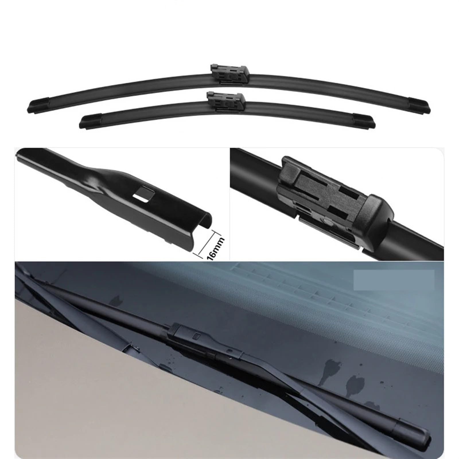 Limpiaparabrisas Coche Compatible Con Para B9 Para Allroad 2012 2013 2014 2015 LHD Escobillas De Limpiaparabrisas Delanteras Parabrisas Ventana Cepillos Lluvia Para Automóvil Escobillas