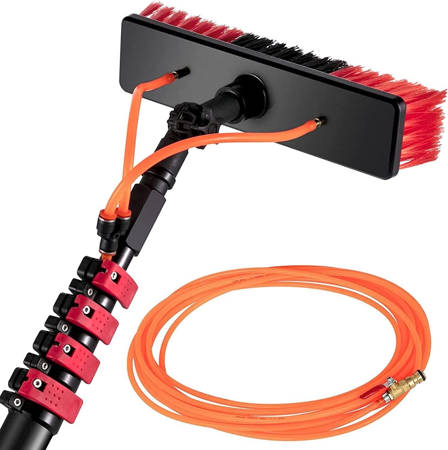 Kit per pulizia vetri, telescopico per esterni, perfetto per vetri, pannelli solari, raggiungere aree alte, facile da usare, ideale per uso professionale e domestico