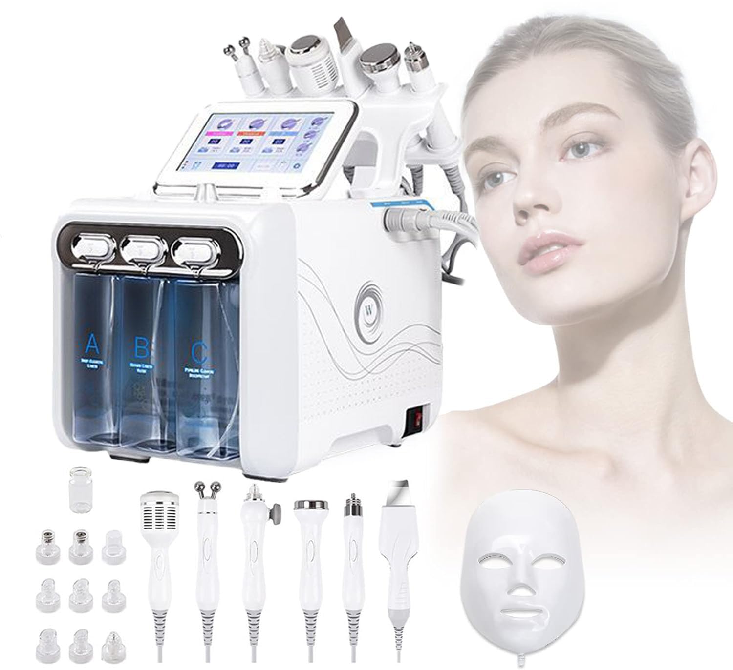 Professionelle Hydroface-Maschine 7-in-1, Hautpflege, Mikrodermabrasion, Peeling, kleines Blasengerät zur Beseitigung von Falten und Mitessern, Dermabrasion für Haus und Salon