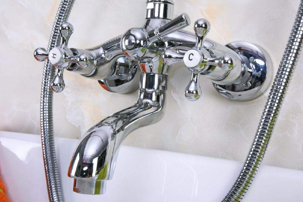 Sistema de Ducha, Grifo para bañera, grifos cromados para baño, Grifo Mezclador, Cabezal de Ducha de Mano montado en la Pared, Kit de grifería para Ducha