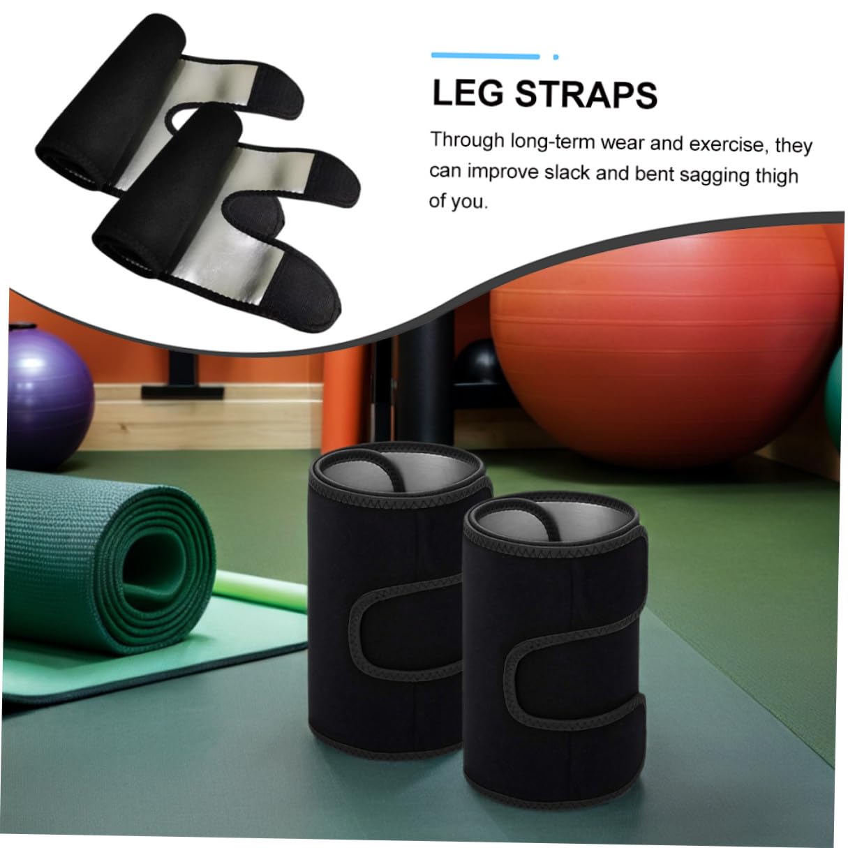 1 Para legginsy fitness paski damskie opaski potowe na udach okłady wyszczuplające uda opaski na uda nastawny pas odchudzający odzież ochronna pasek na nogę zdatność rękawy udowe