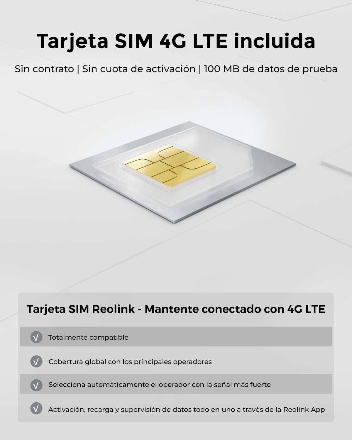 Reolink 3G/4G LTE Camara Vigilancia Exterior Solar con Bateria 5MP 360° PTZ | Cámara Inalámbrica con Tarjeta Sim & 64GB SD, Detección de Persona/Vehículo, Audio Bidireccional, Go PT Plus con Panel Solar