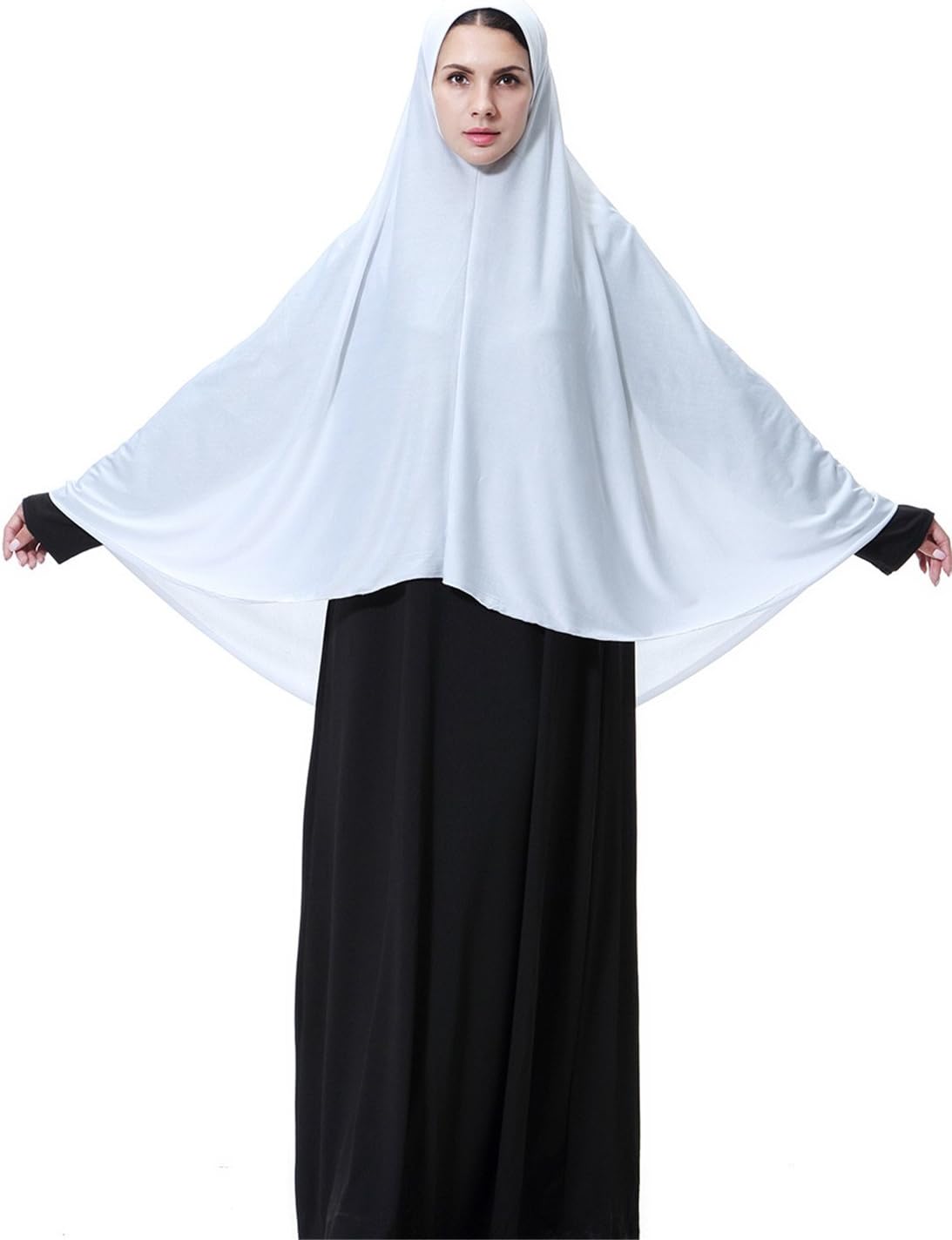 Womens Muslim Long style Hijab Black