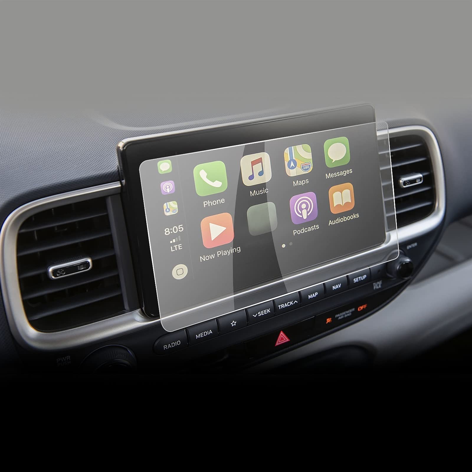 Verre trempé 208 126mm écran central tactile Hyundai Venue 2020 2021