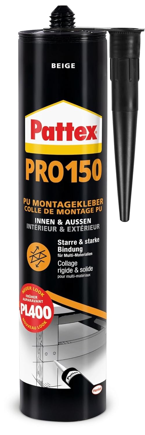 Pattex PRO 150 – 3er Set | Hochleistungs-Montagekleber für universelle Anwendungen, ideal für Heimwerker & Profis
