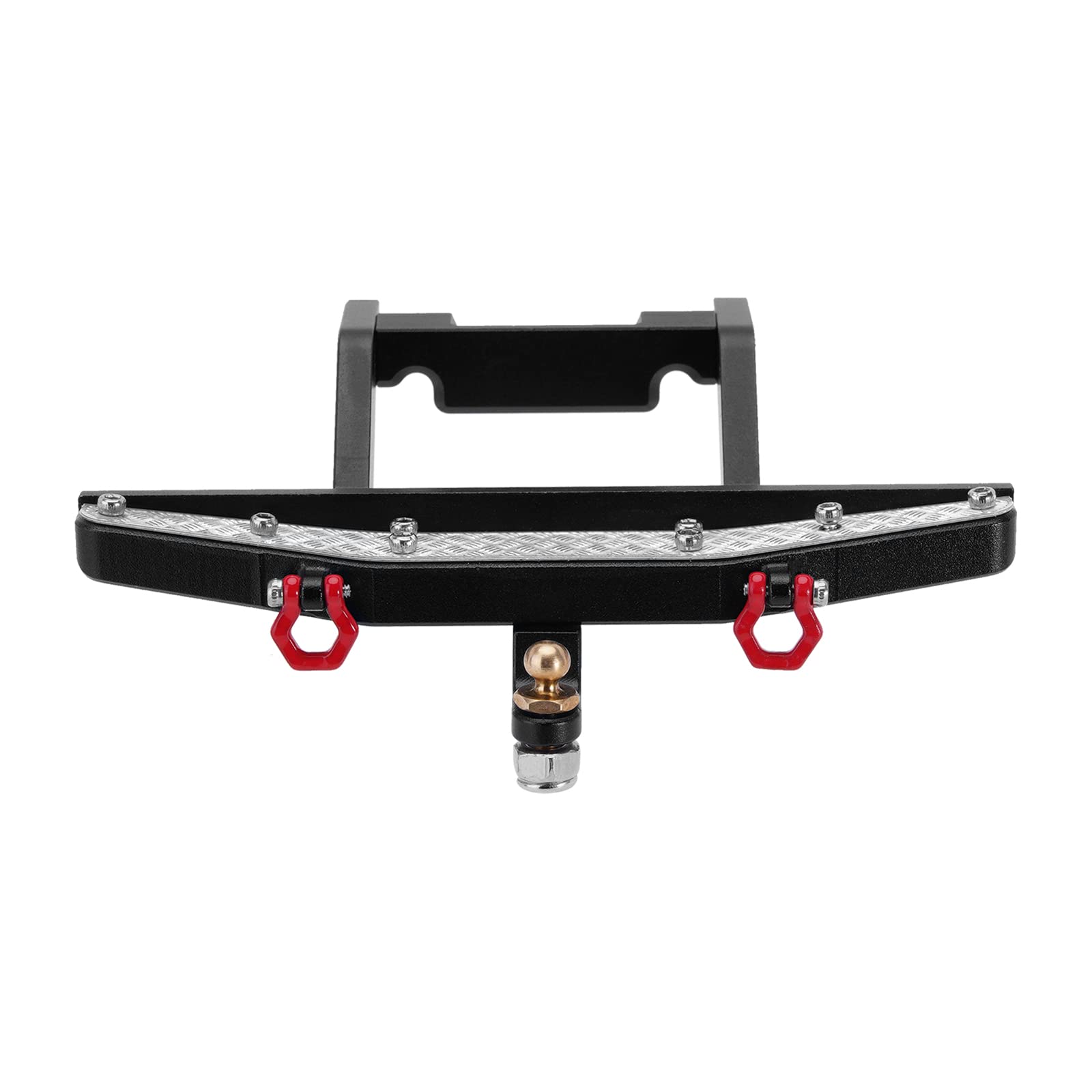 INJORA Rear Bumper with Removable Tow Hitch CNC Aluminum for TRX4M Defender Upgrade 1/18 RC Crawler