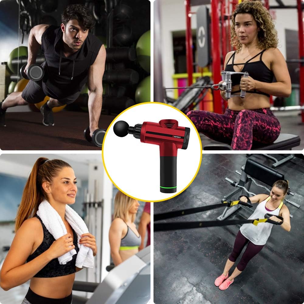 Bodybay Personal Percussion Massage Gun Vibration Deep Tissue Percussion Massager Handheld Deep Muscle Quiet Massager for Athletes Pain Relief and Muscle Recovery