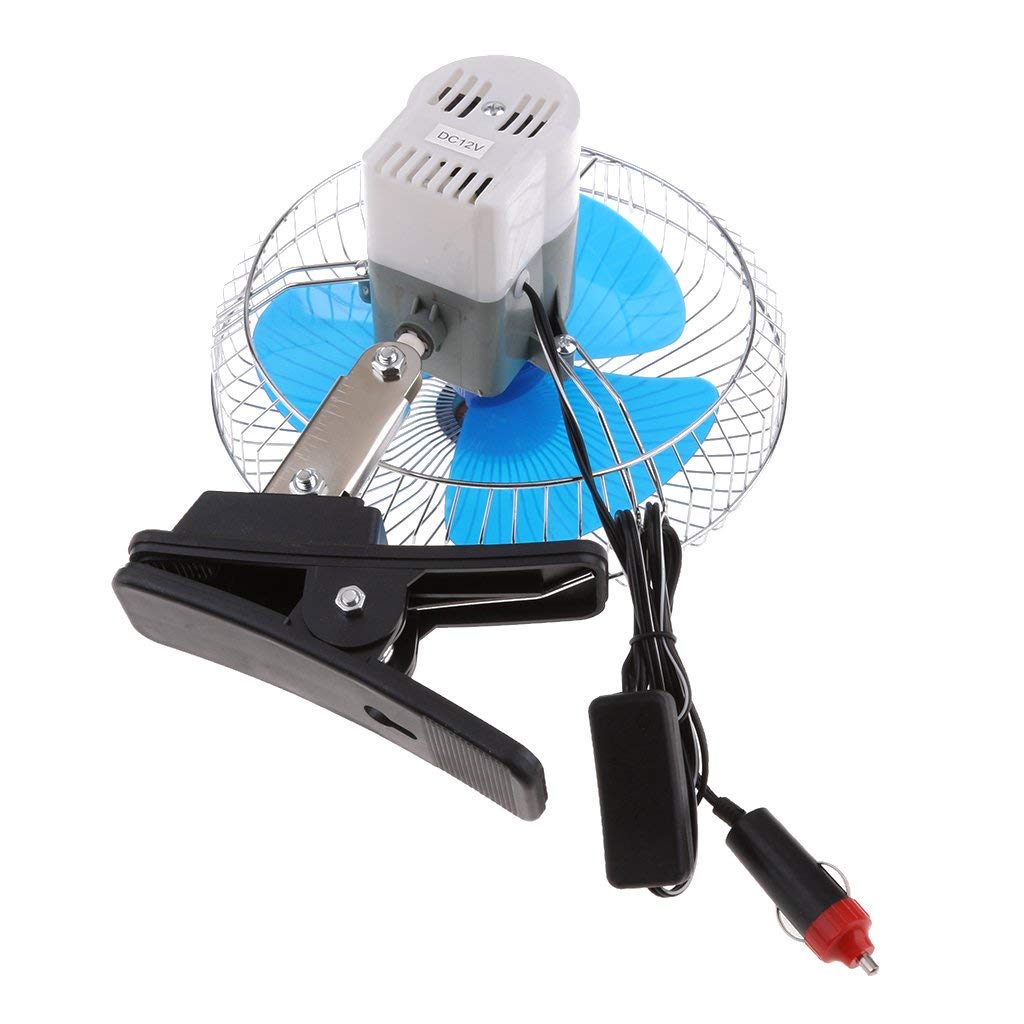 Ventola per accendisigari da auto, 12 V, con morsetto