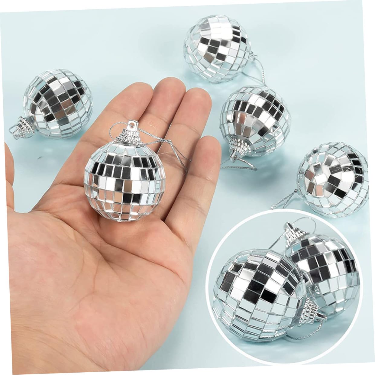 TOPBATHY STK Lob christbaumkugeln weihnachtsbaumkugeln weihnachtdeko Christbaumschmuck weihnachtsschmuck selber Machen Weihnachtsdekorationen Kugelornamente Weihnachtskugel-Anhänger Glas