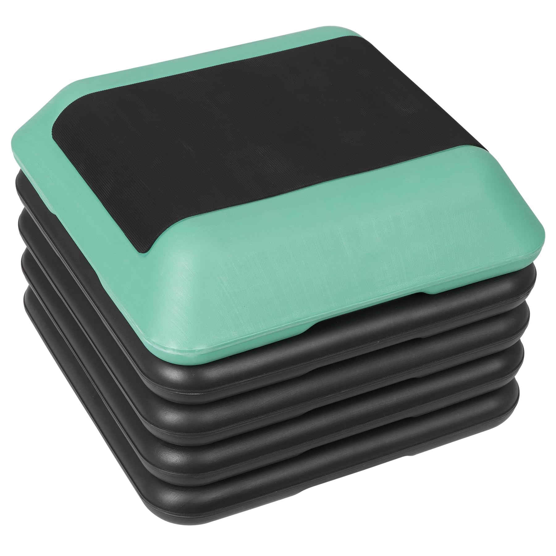 Smartxchoices 16 Inch Adjustable Aerobic Stepper Exercise Workout Step Platform Bench with 4 Risers 4"-6''-8''-10''-12' Height for Home Gym Fitness Training High Step Aerobics Platform