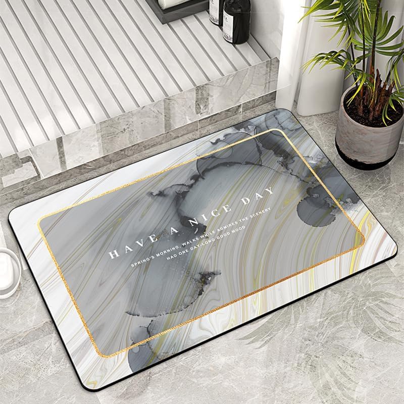 Tapis de douche anti-moule et super absorbant en diatomite