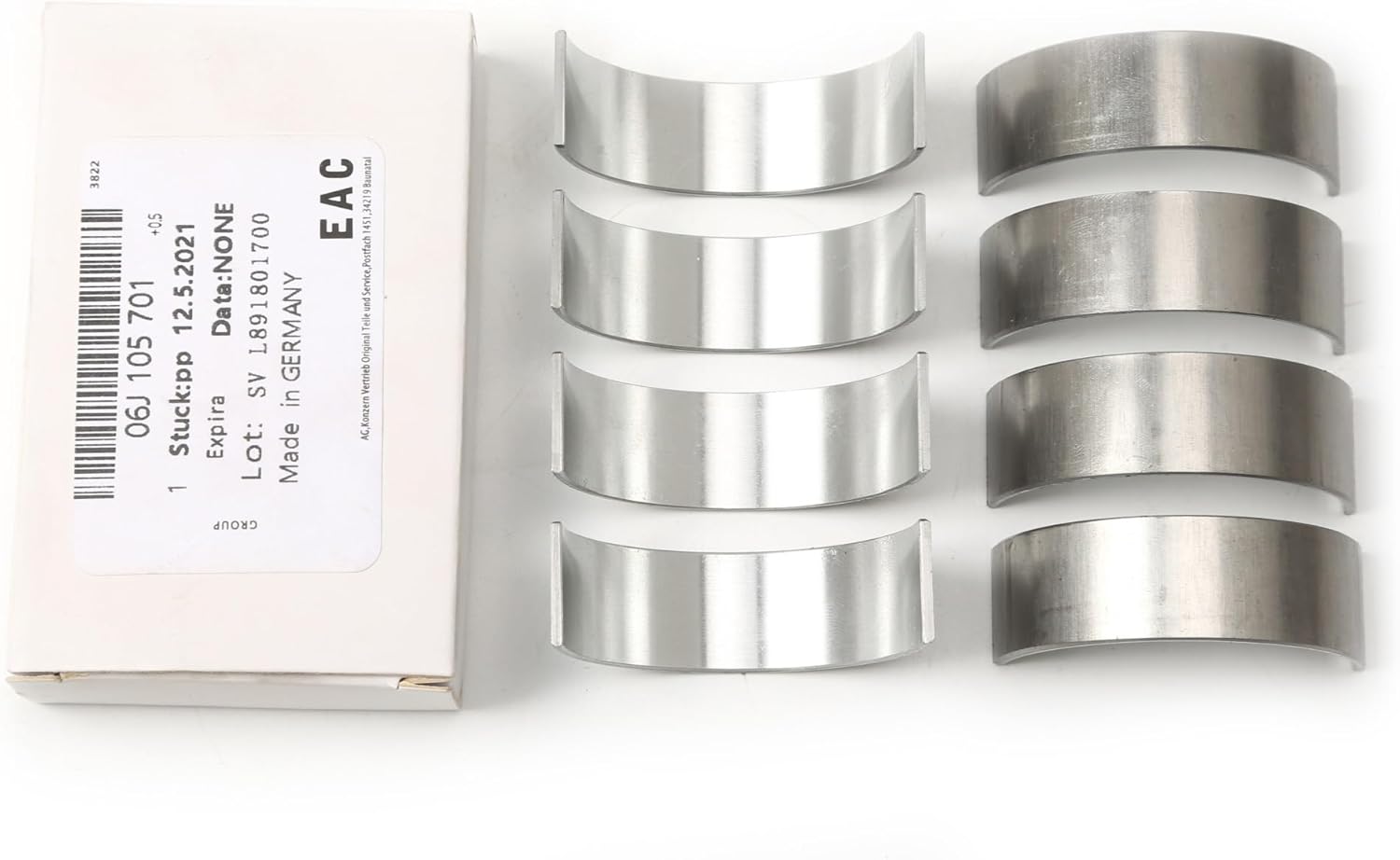 Car Connecting Rod Bearings Set Oversized 0.5MM 06J105701 Compatible with VW CC Eos Tiguan A4 TT Skoda Seat Altea 2007-2015 06H105701D