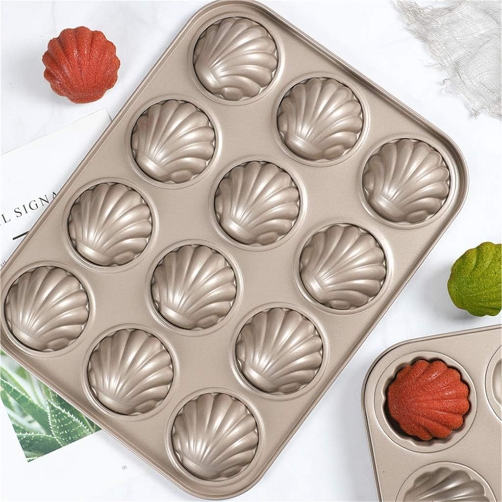 Baking Dish, Carbon Steel Not Sticky Muffin Baking Dish 12 Holes Not Sticky Coating Cake Baking Used For Oven