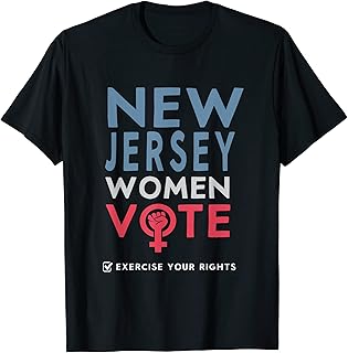 New Jersey Women Vote Voter 2022 Election Feminist Women T-Shirt
