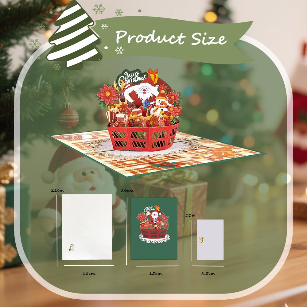 3D Christmas Cards Pop Up Biglietti Auguri Natale Con Buste