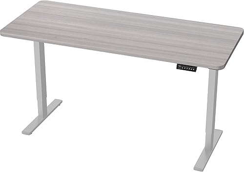 Miniatura 9 de VIVO DESK-KIT-1G6G - Escritorio eléctrico de pie de 60 x 24 pulgadas, ajuste de altura de memoria, serie 1B, parte superior en gris oscuro de una