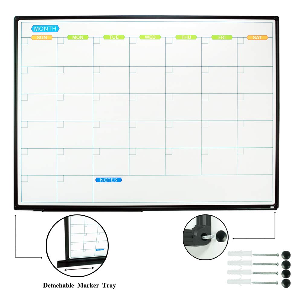 Jiloffice Dry Erase Calendar Whiteboard