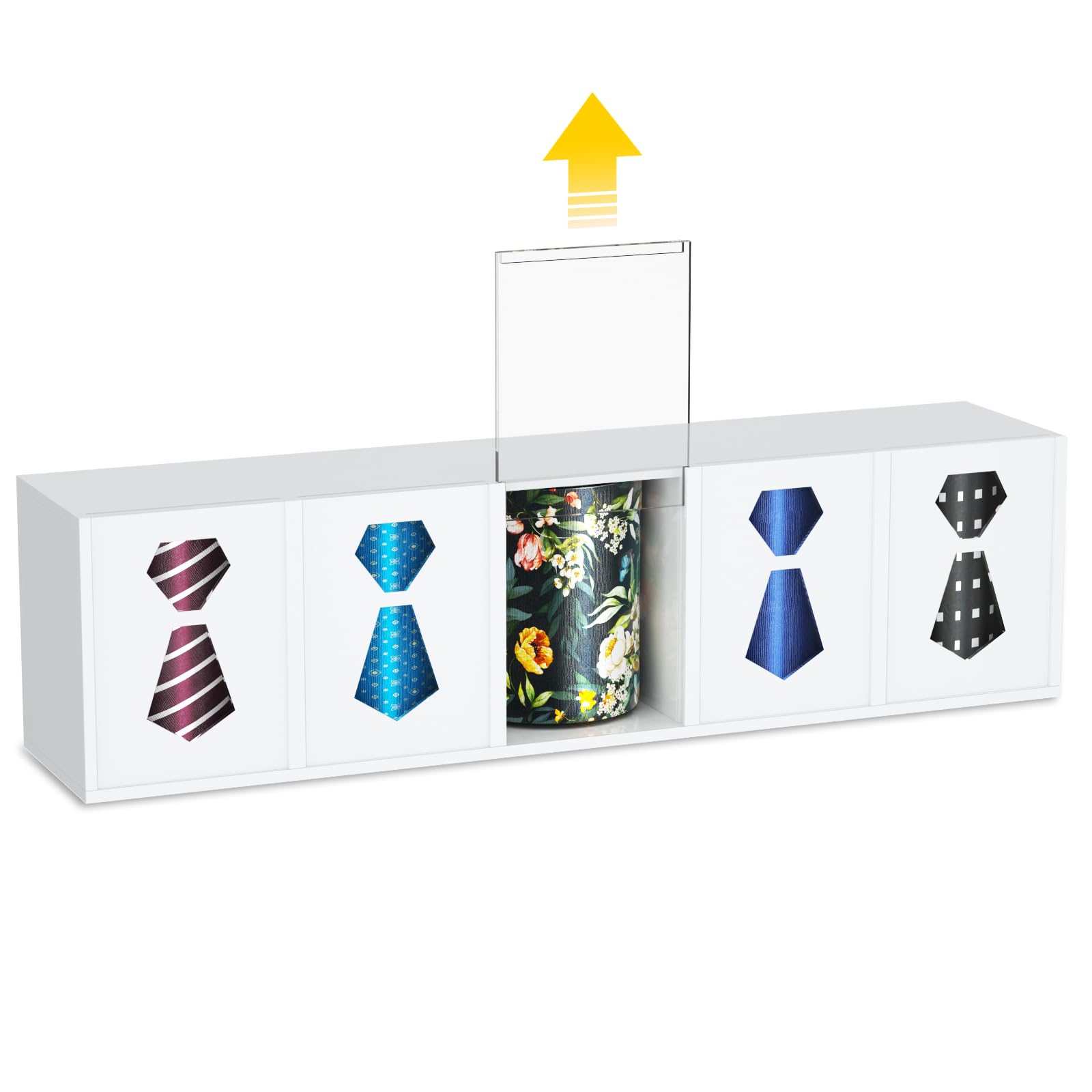 Amazon.com: NIUBEE Tie Rack Wall Mount Tie Box, Tie Organizer