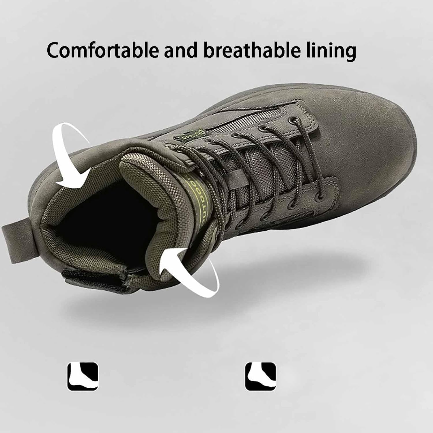 NVBHOF Military Combat Boots, Lightweight Waterproof Lace Up Tactical Combat Boots, Non Slip Breathable Desert Tactical Boots, for Outdoor Hiking Jungle Boots