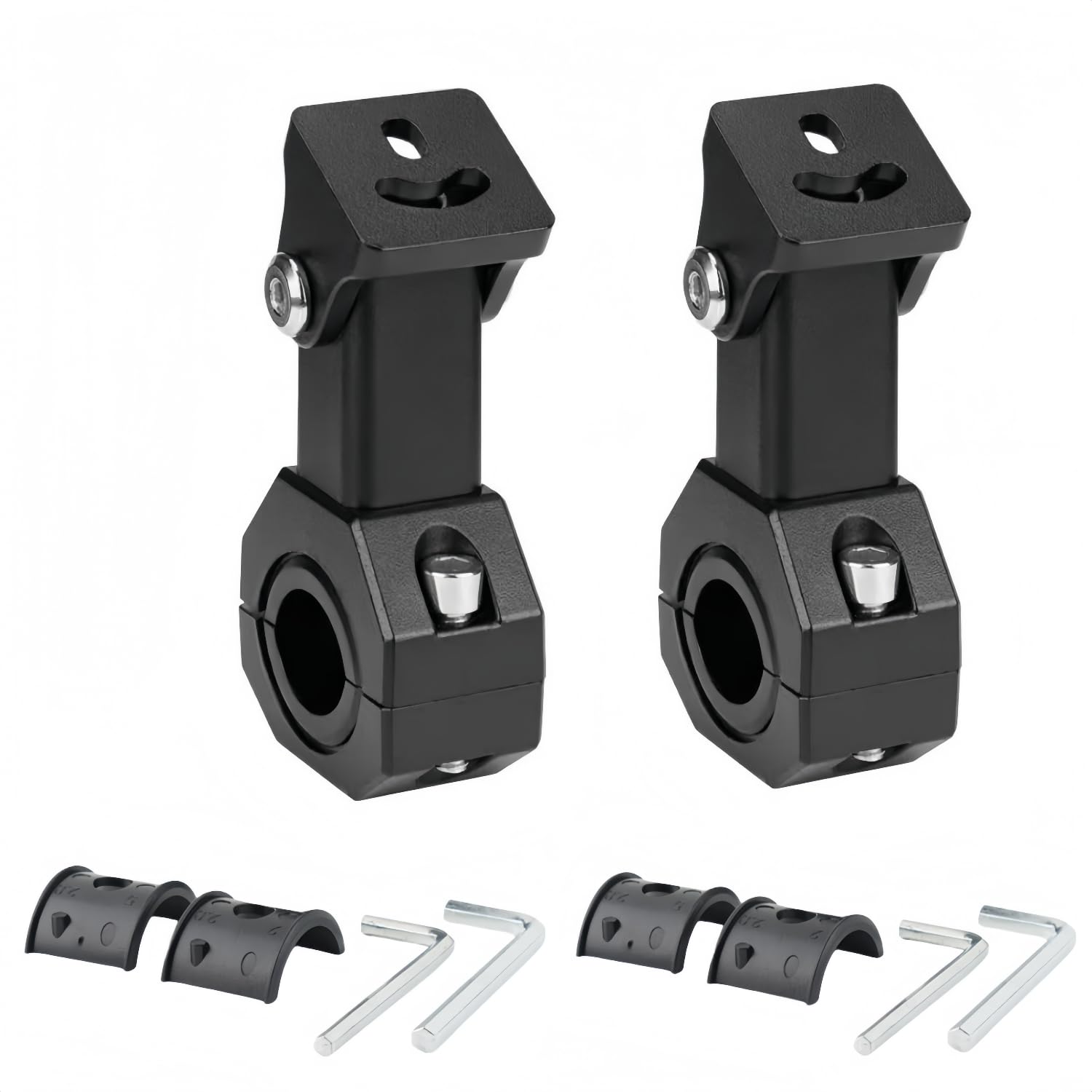 Supporto Del Faro Del Motociclo Staffa Di Montaggio Antinebbia Regolazione A 360 Gradi Adatto Per Barre Di Protezione Da 18 A 32 mm