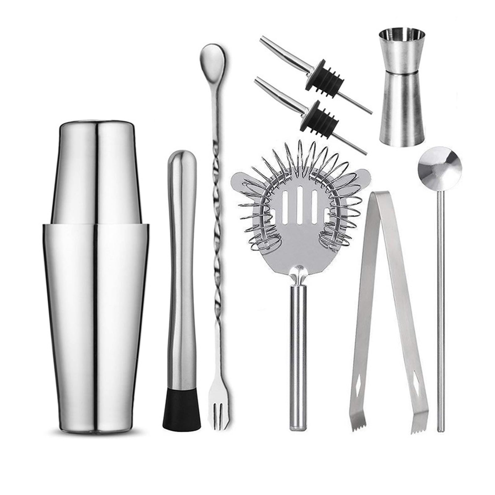 1/6/9/11 Uds. Coctelera profesional de acero inoxidable for camarero(9pcs 600x450)