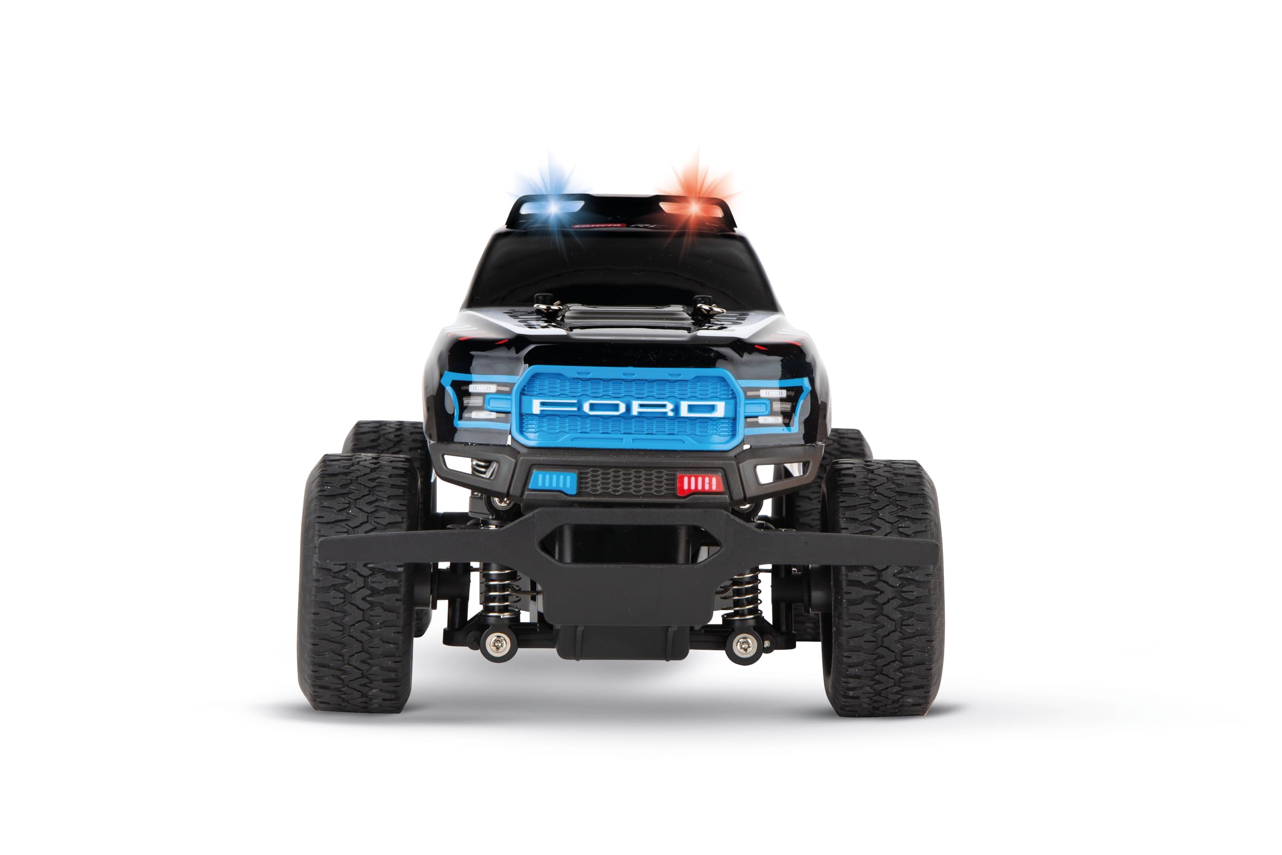 Carrera 370182024 Ford F-150 Raptor Police 2,4 GHz oryginalna licencja światło policyjne LED wysoka prędkość do 25 km/h cyfrowy układ proporcjonalnego sterowania i jazdy pojazd z pełnym zawieszeniem