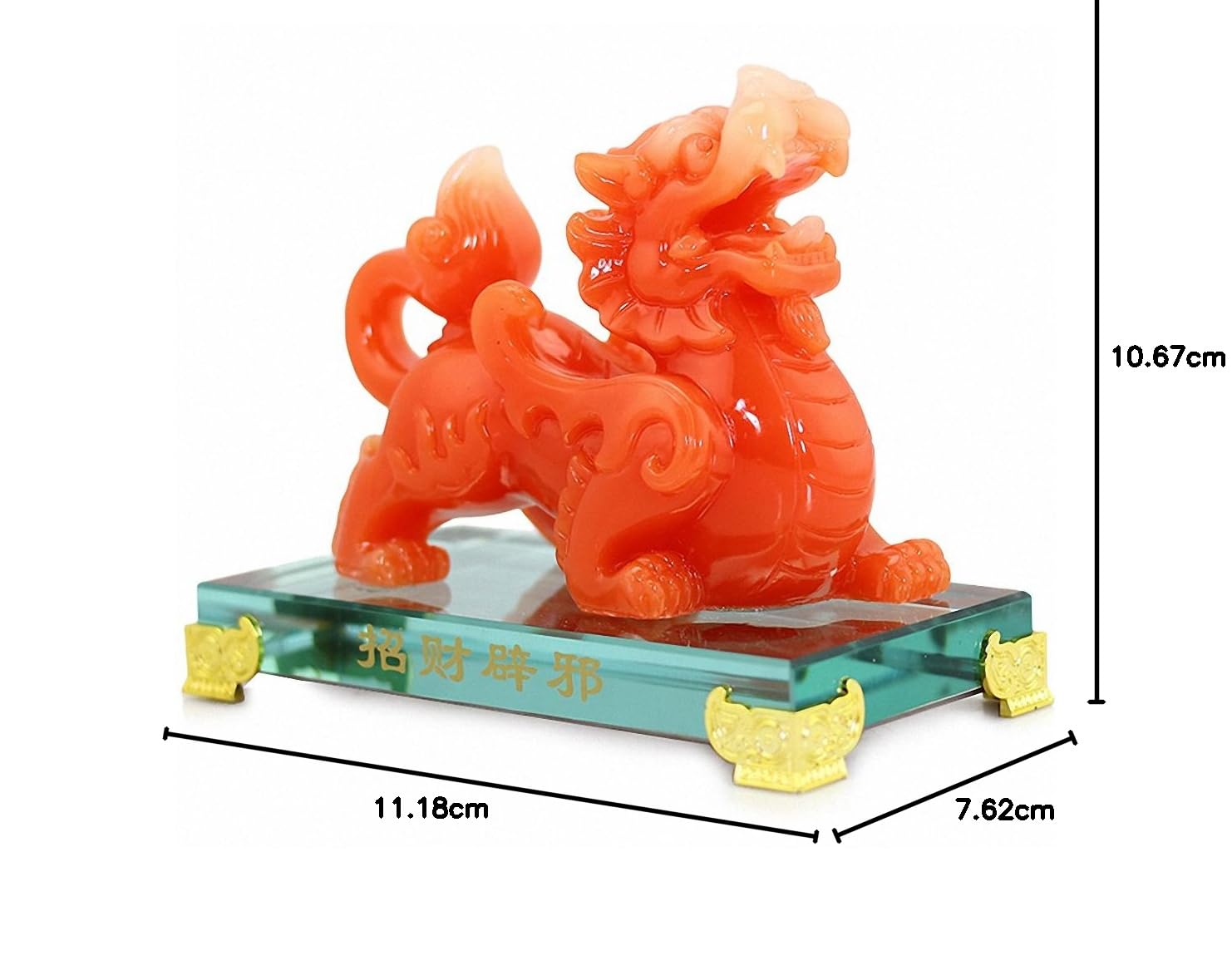 Feng Shui Pi Yao/Pi Xiu Wealth Porsperity statue + free prosperità protezione set di 10 portafortuna antico monete su filo rosso, Feng Shui Decor