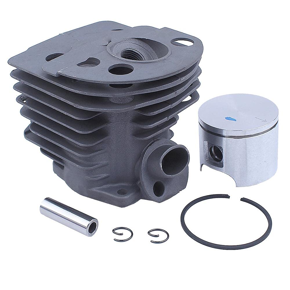 Kit de bujías de Sello de Aceite de pistón de Cilindro de 46mm, for Piezas de Motosierra Husqvarna 51 55 Rancher 503609171 503 60 91-71 Pistón de Cilindro de jardín