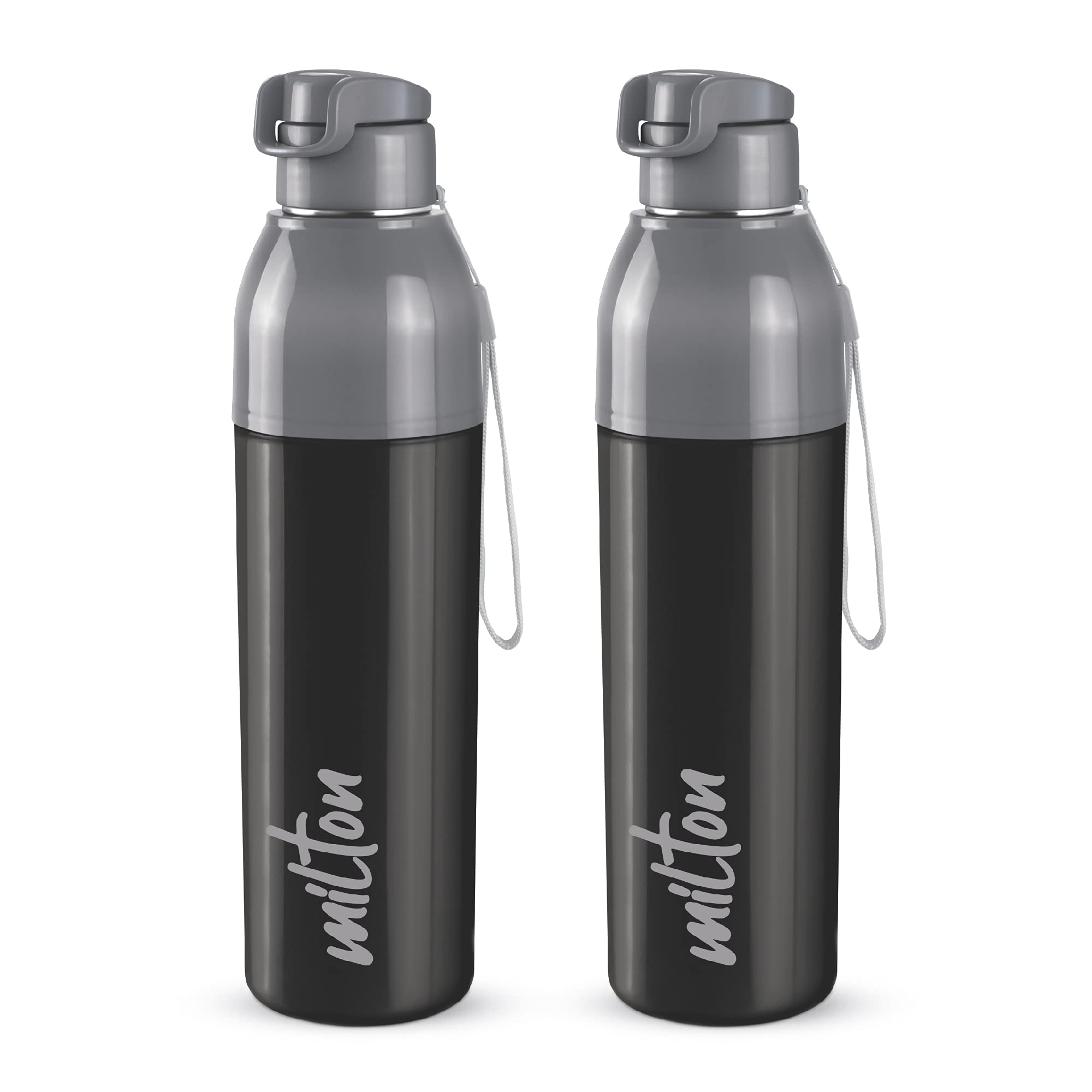 Milton Steel Convey 900 Insulated Inner Stainless Steel Water Bottle, Set of 2, 630 ml Each, Black | Leak Proof | BPA Free | Hot or Cold for Hours | Office | Gym | Hiking | Treking | Travel Bottle (B09DLC2FFQ) Amazon Price History, Amazon Price Tracker