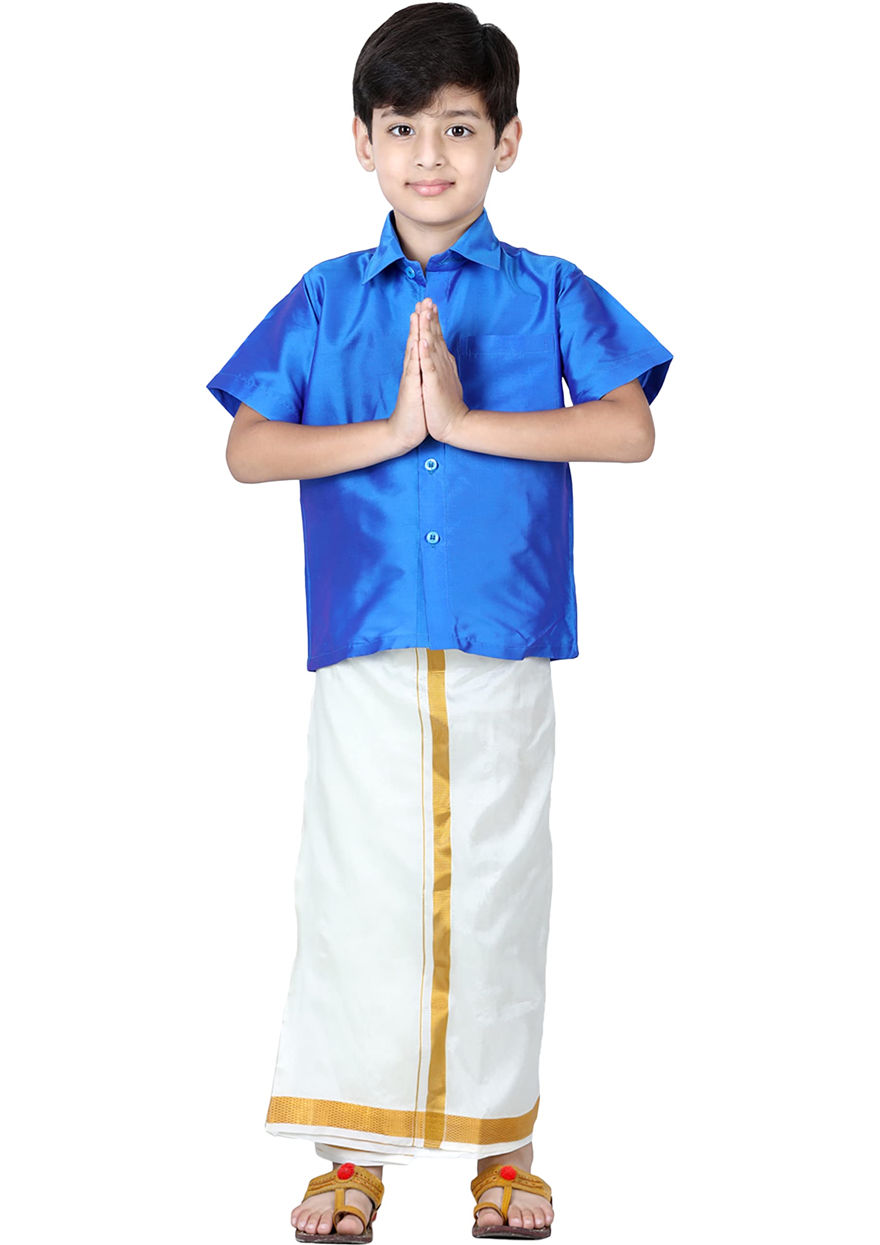 South Indian Boys Traditional Shirt Yellow Baby Boy South Indian